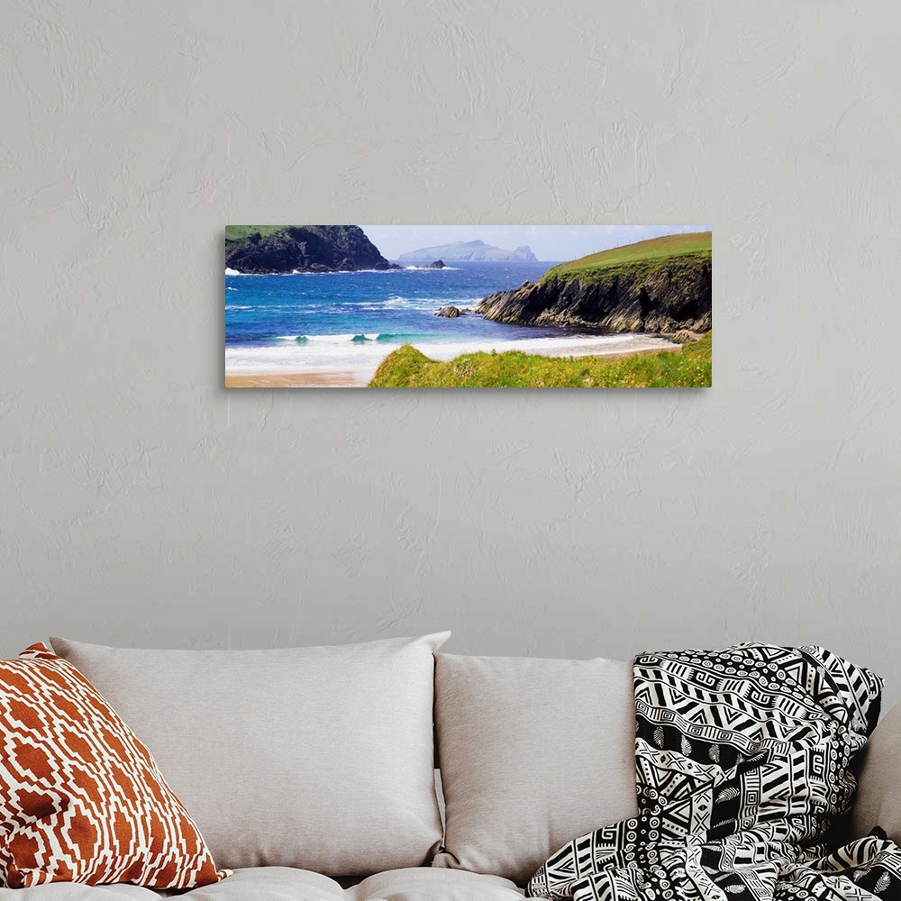 A bohemian room featuring Clogher Beach, Blasket Islands, Dingle Peninsula, County Kerry, Ireland