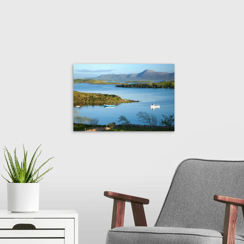A modern room featuring Co Mayo, Ireland; Evening View Across Clew Bay To Croagh Patrick