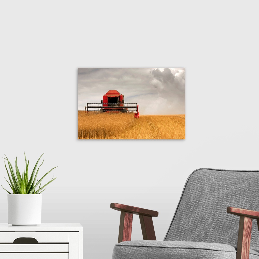 A modern room featuring Combine Harvester, North Yorkshire, England