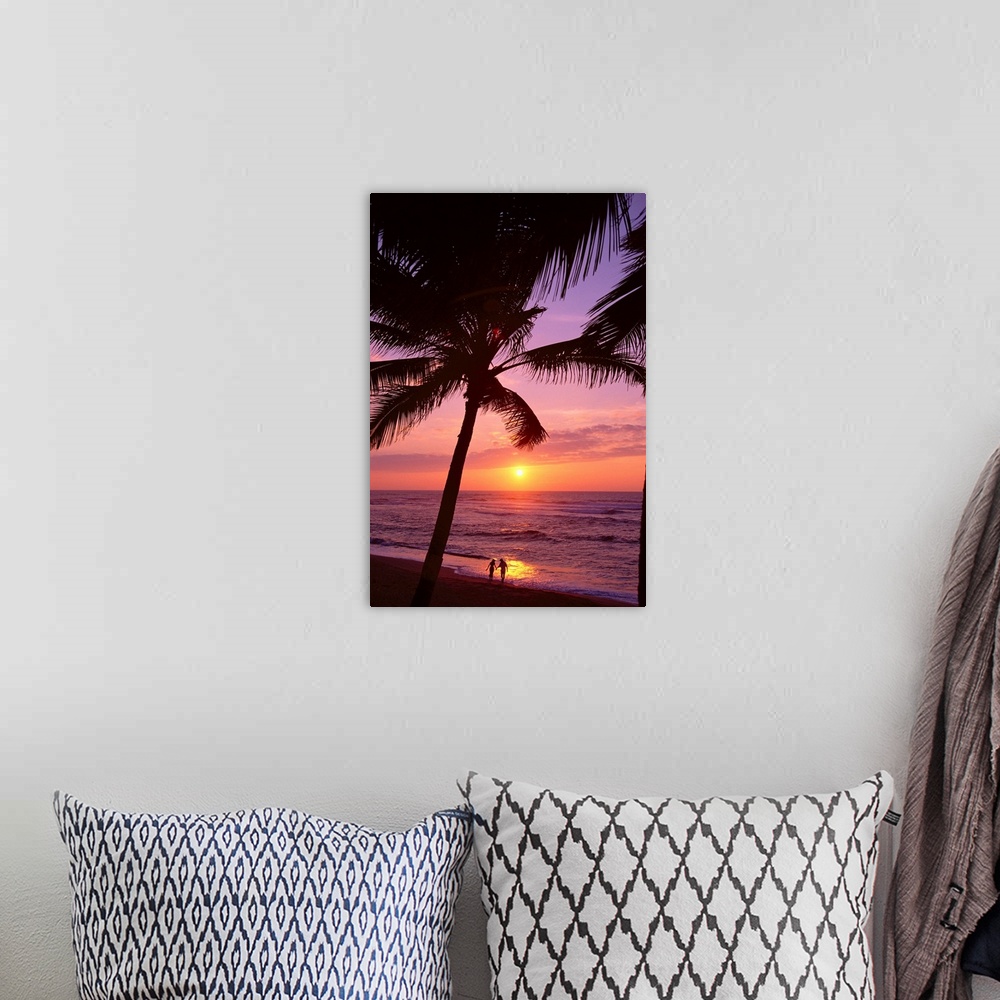 A bohemian room featuring Couple On Beach At Sunset