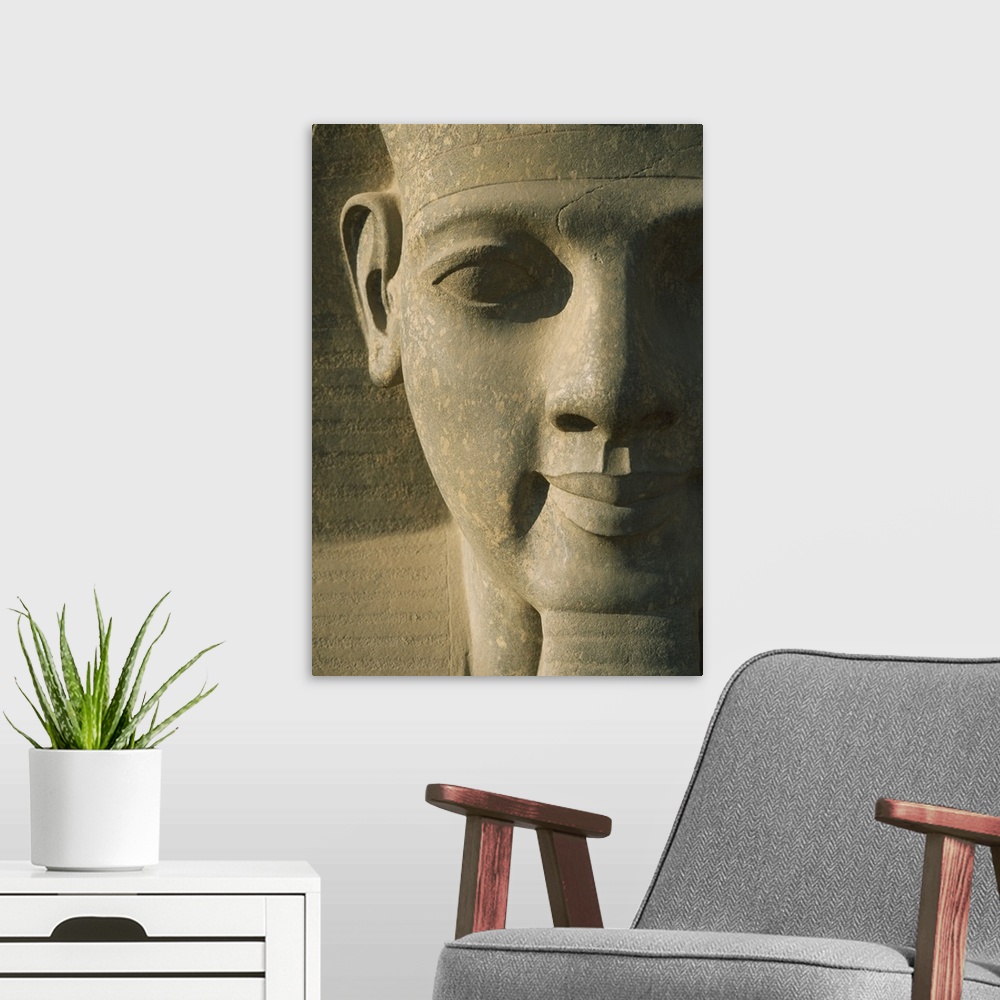 A modern room featuring Detail Of Pharaoh Head; Luxor Temple, Egypt