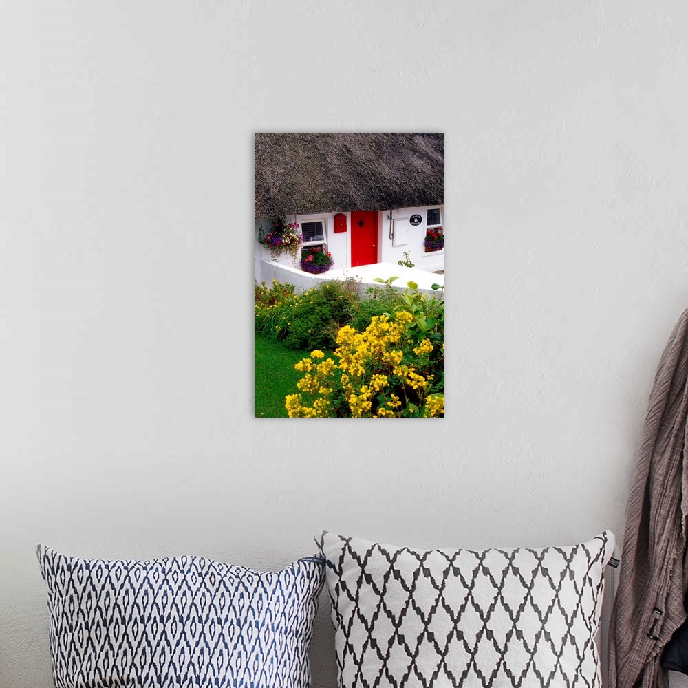 A bohemian room featuring Dunmore East Harbour, County Waterford, Ireland; Thatched Cottage
