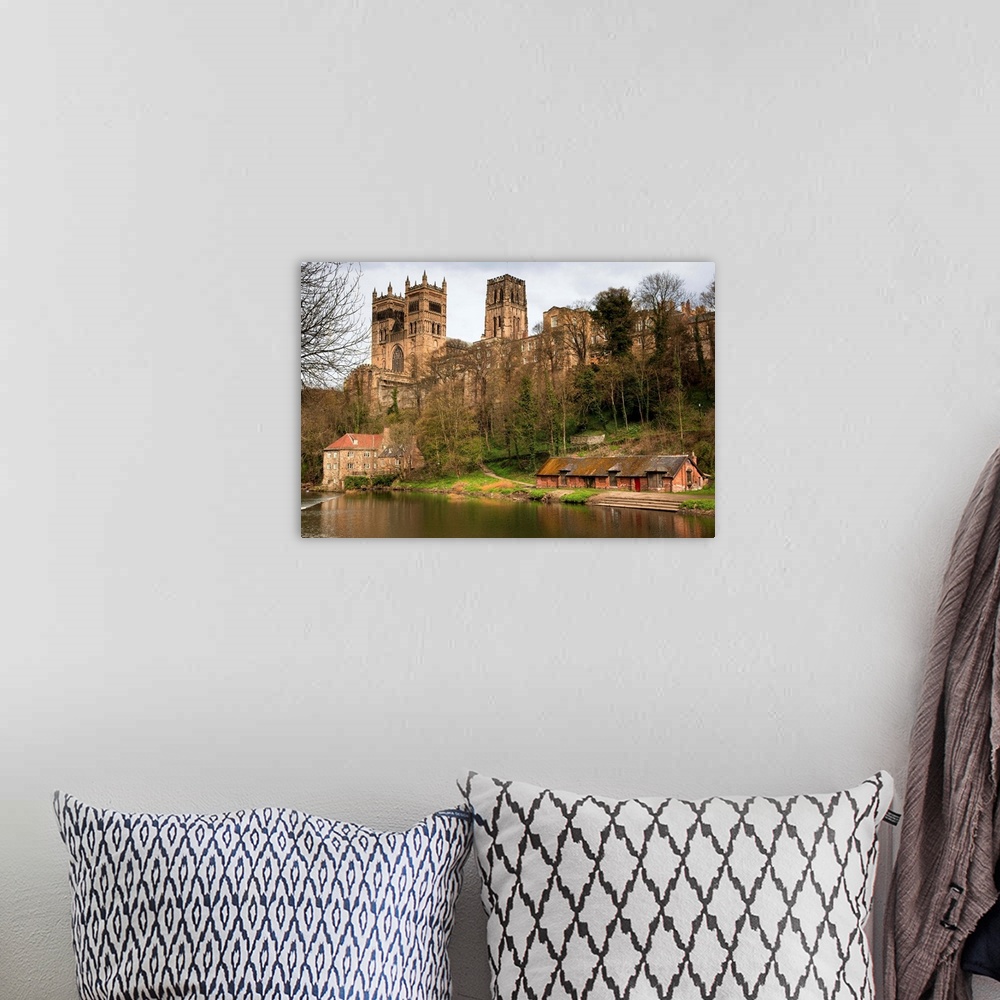 A bohemian room featuring Durham Cathedral. Durham, England.