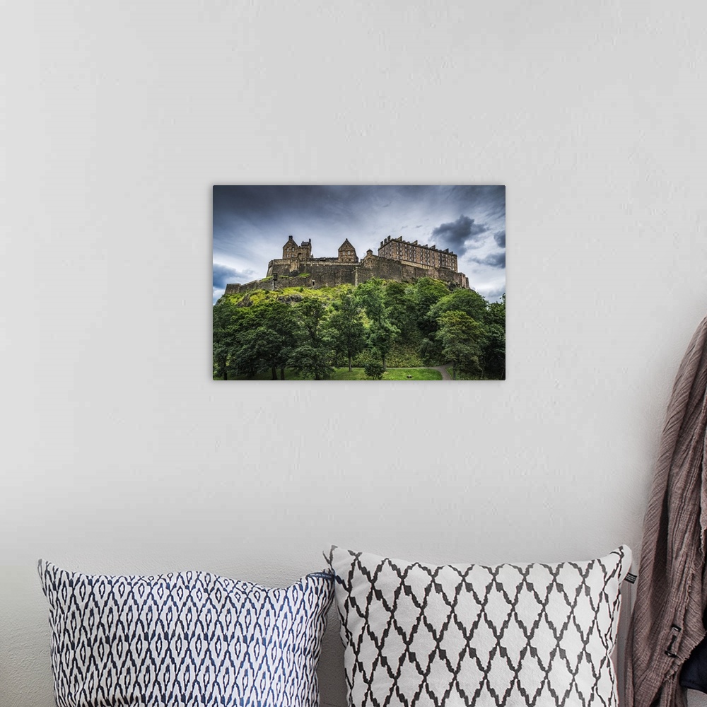 A bohemian room featuring Edinburgh Castle; Edinburgh, Lothian, Scotland
