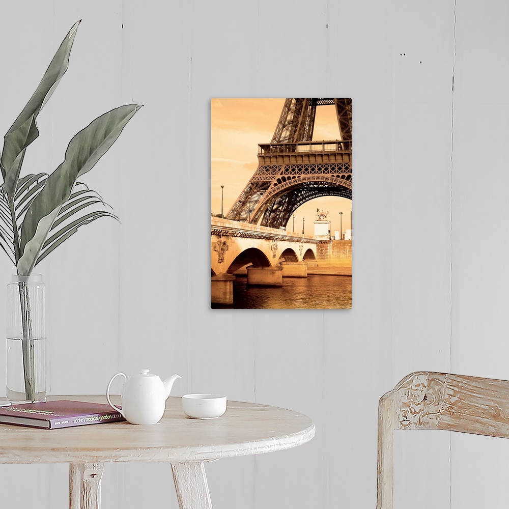 A farmhouse room featuring Eiffel Tower, Paris, France