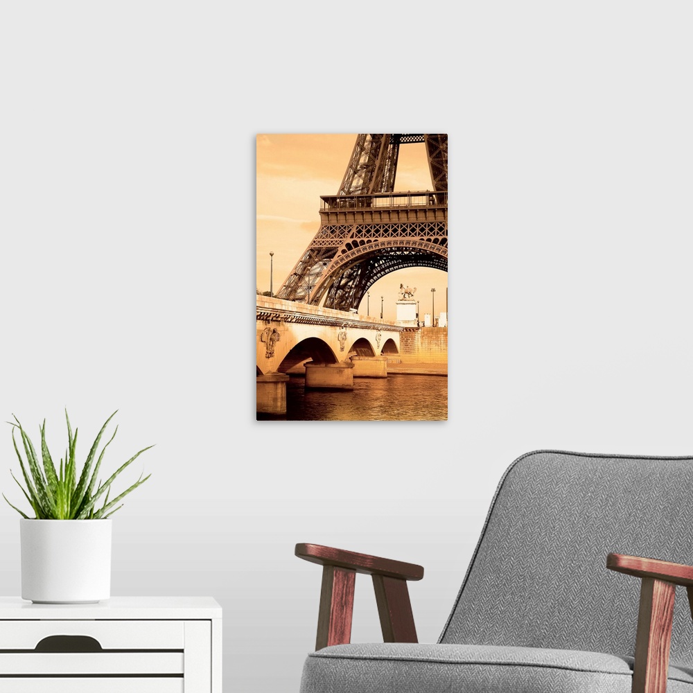 A modern room featuring Eiffel Tower, Paris, France
