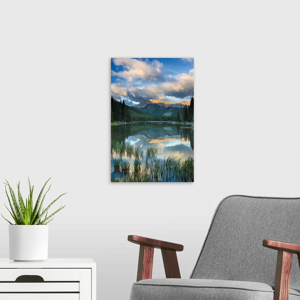 A modern room featuring Elbow Lake, Kananaskis Country, Alberta, Canada