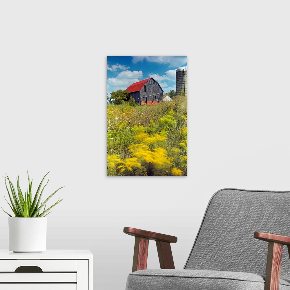 A modern room featuring Farmyard, Niagara Peninsula, Near Binbrook, Ontario, Canada
