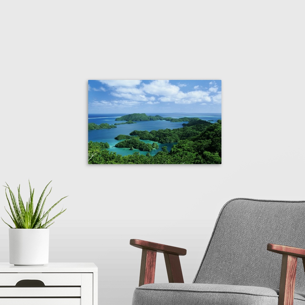 A modern room featuring Fiji, Vanua Balavu, Landscape Overlooking Bay Of Islands