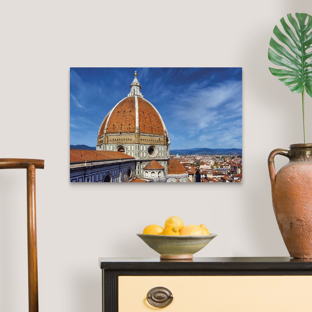 A traditional room featuring Florence, Tuscany, Italy. Filippo Brunelleschi's Dome of the Duomo, or cathedral. Basilica di San...