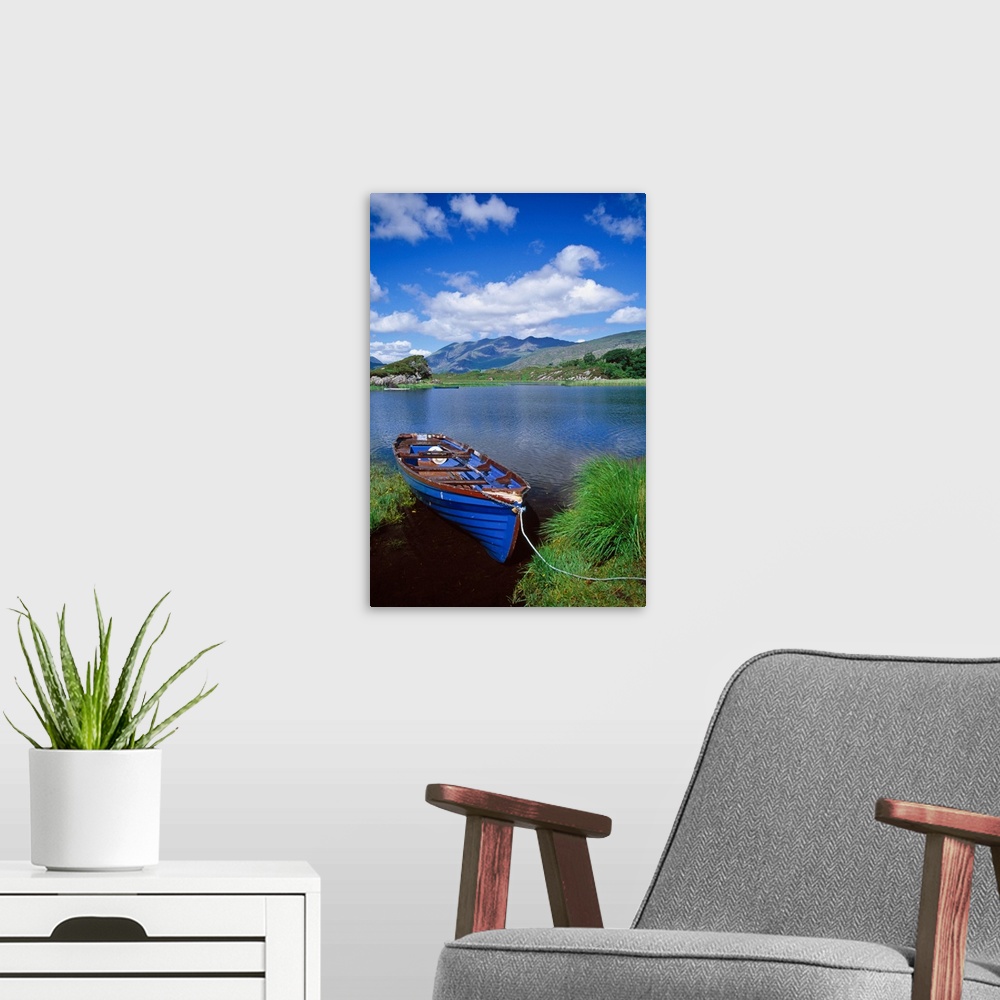 A modern room featuring Fishing Boat On Upper Lake, Killarney National Park, County Kerry, Ireland