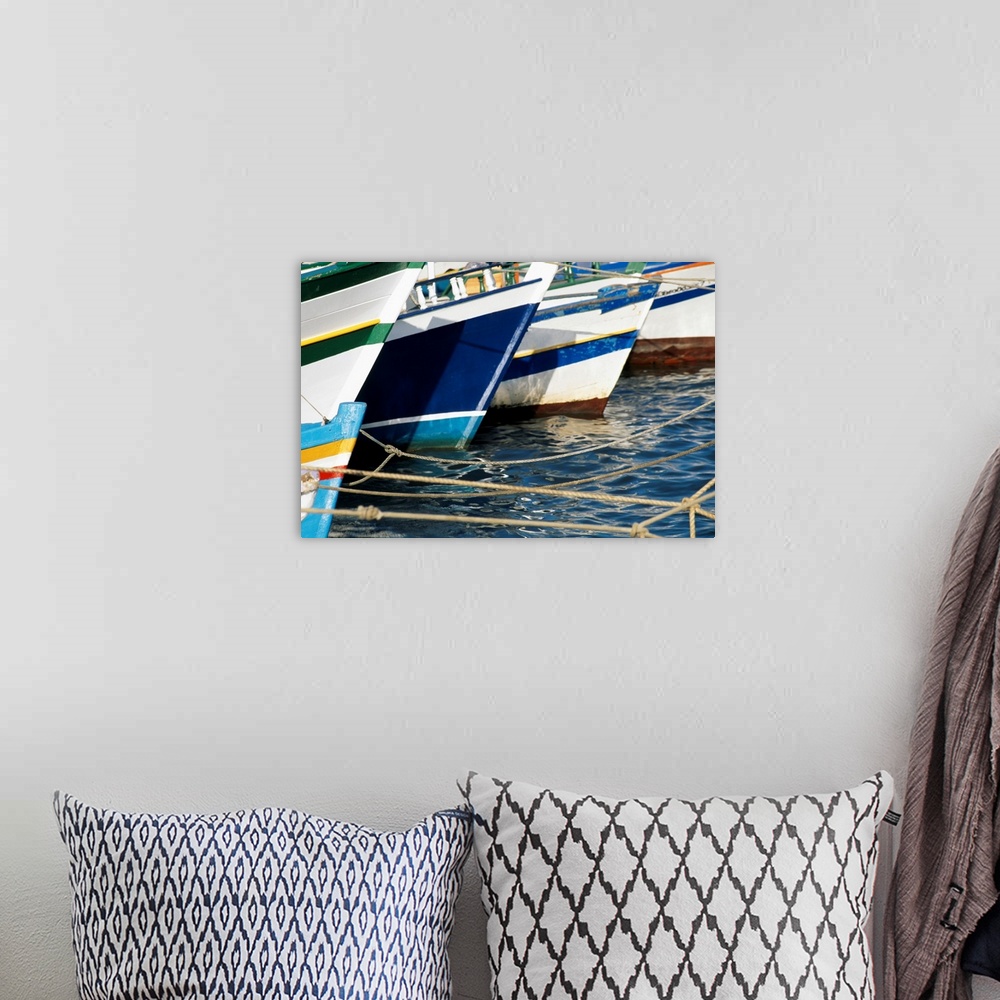 A bohemian room featuring Fishing Boats In Harbour