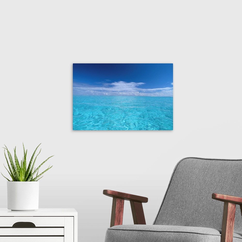 A modern room featuring French Polynesia, Bora Bora, Crystal Clear Calm Waters