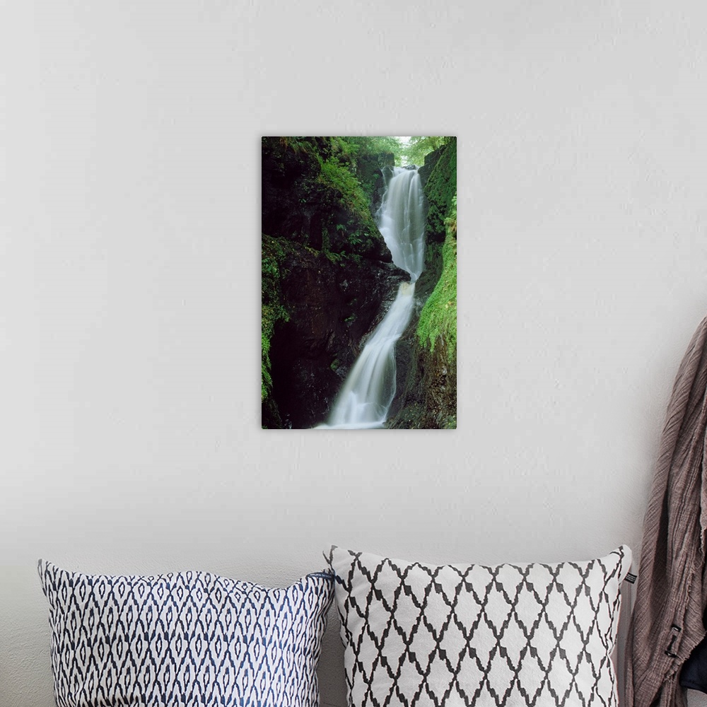 A bohemian room featuring Glenariff Falls, Glens Of Antrim, Co Antrim, Ireland; Flowing Waterfall