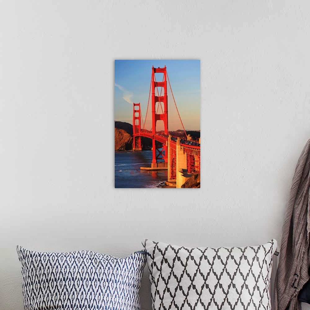 A bohemian room featuring Golden Gate Bridge; San Francisco, California, USA