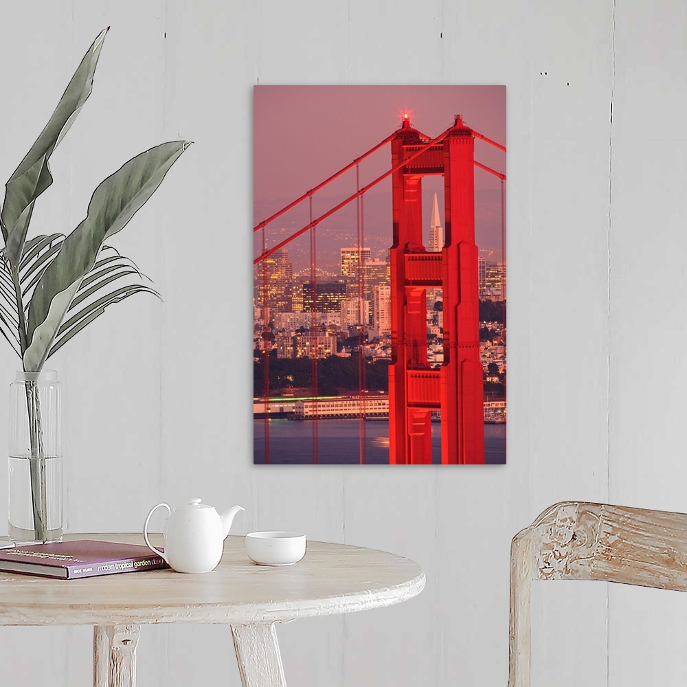 A farmhouse room featuring Golden Gate Bridge With City Of San Francisco, California Coast, USA