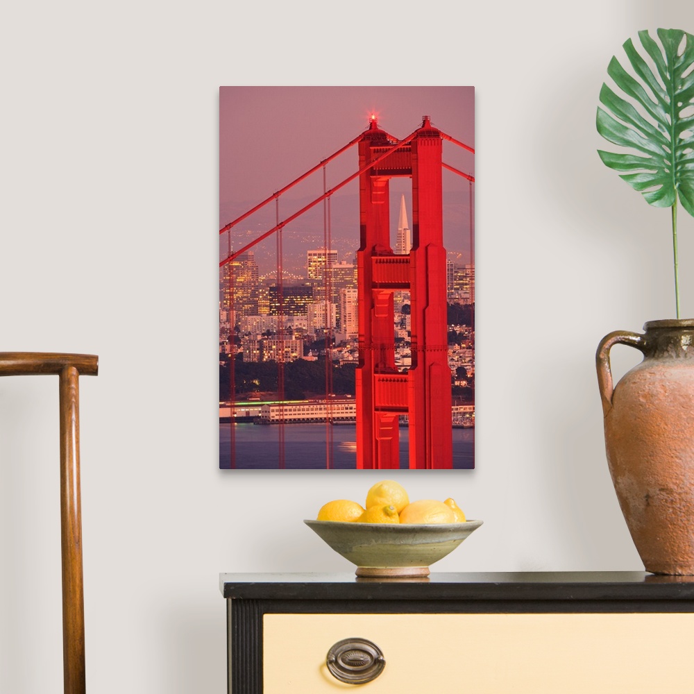 A traditional room featuring Golden Gate Bridge With City Of San Francisco, California Coast, USA