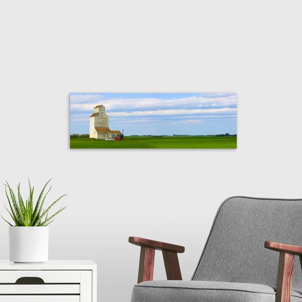 A modern room featuring Grain Elevator in the Countryside, Alberta, Canada