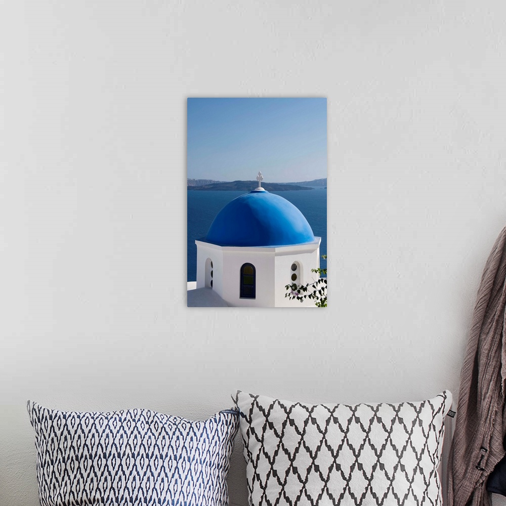 A bohemian room featuring Greece, Santorini, Oia, Architectural Detail Of Greek Orthodox Church