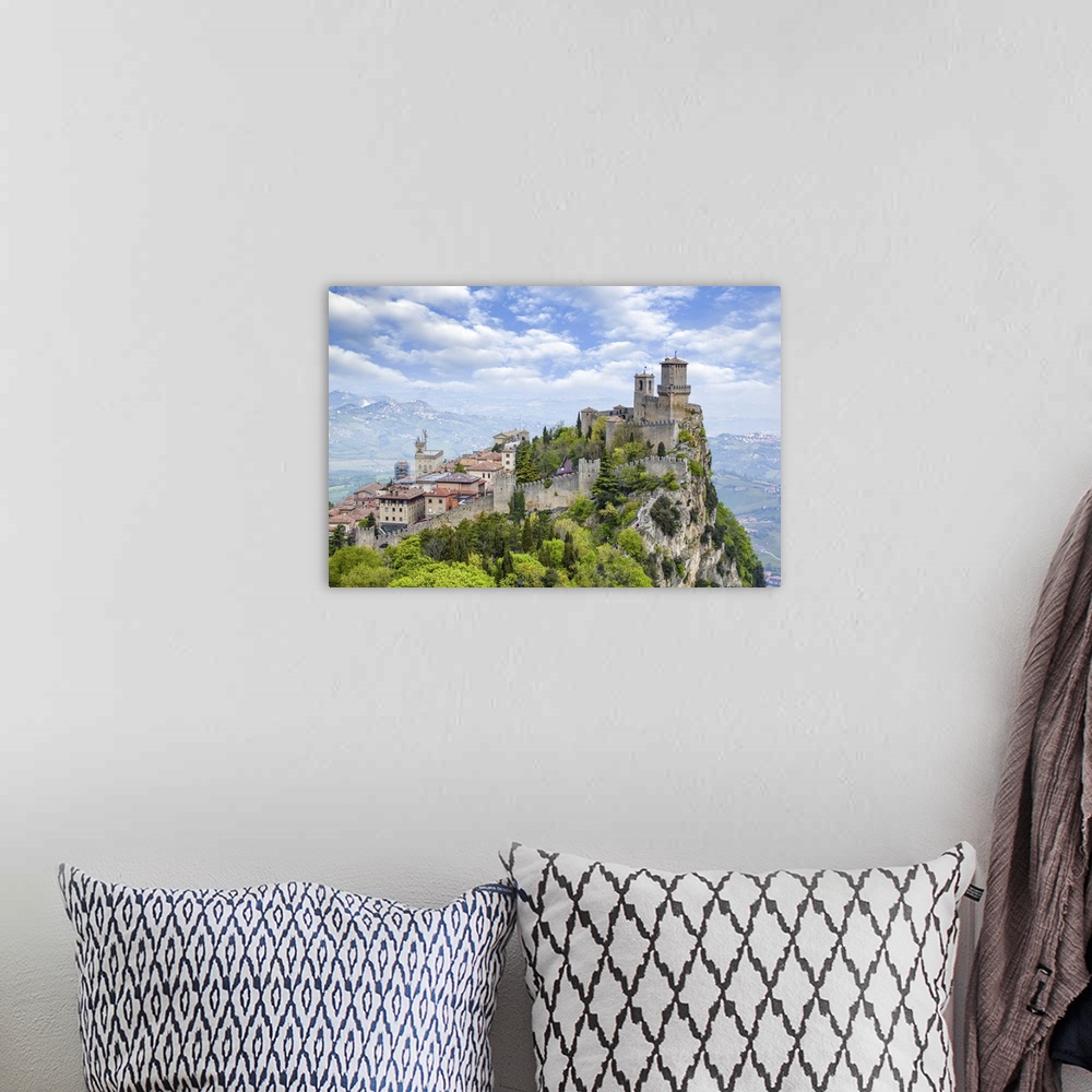 A bohemian room featuring Guaita Tower On The Peak Of Mount Titan, Republic Of San Marino, North-Central Italy