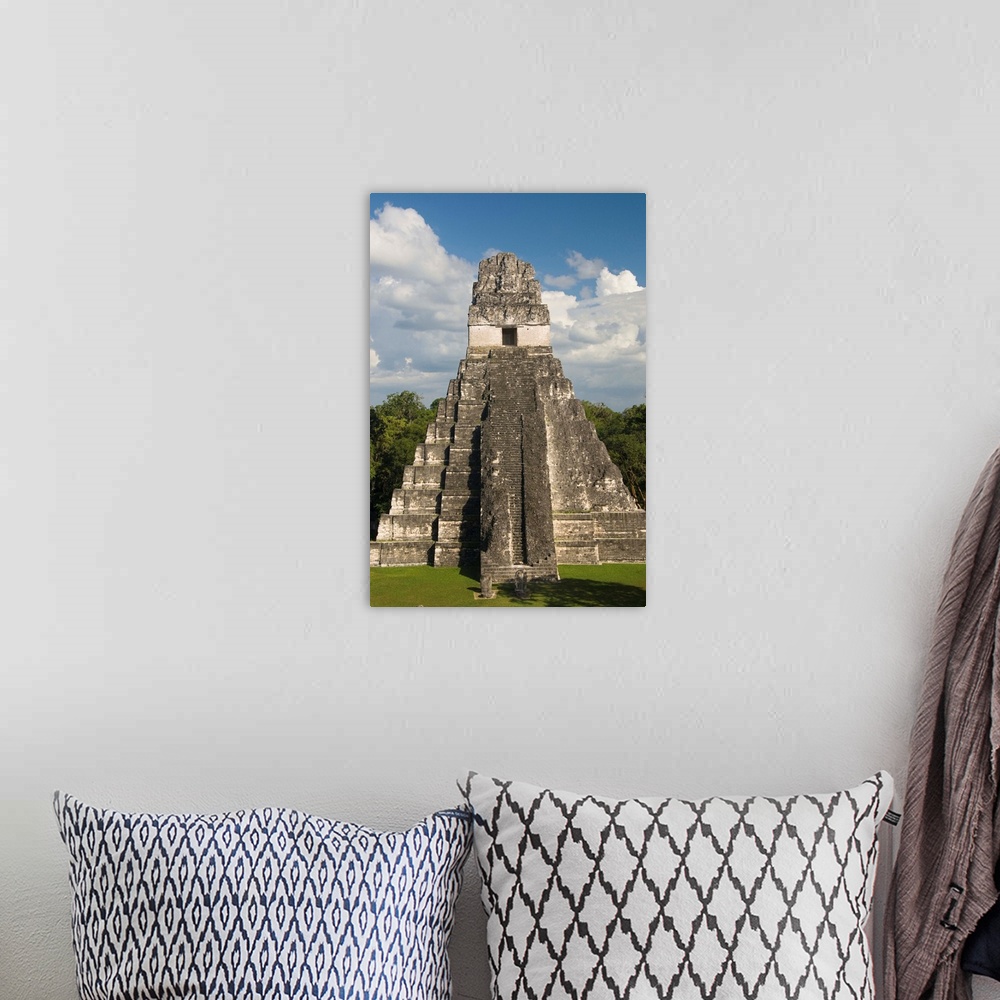 A bohemian room featuring Guatemala, Peten, Tikal National Park, Jaguar Temple