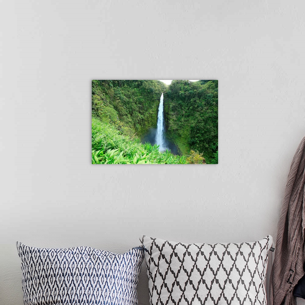 A bohemian room featuring Hawaii, Big Island, Akaka Falls State Park, View Of Misty Falls