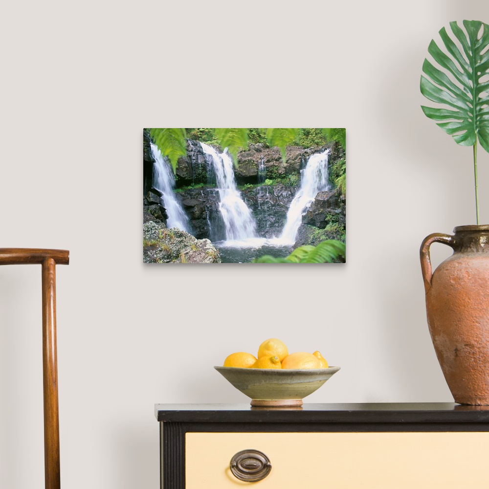 A traditional room featuring Hawaii, Big Island, Rainforest Waterfalls, Three Waterfalls Feed