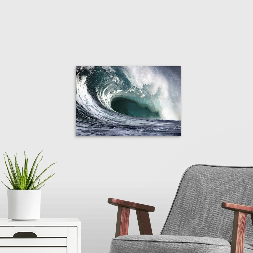 A modern room featuring Hawaii, Big Powerful Wave Break
