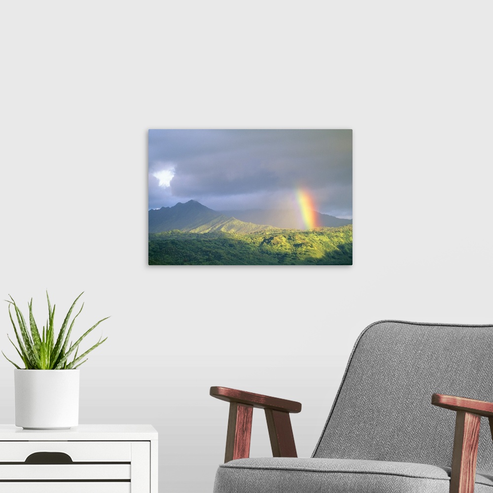 A modern room featuring Hawaii, Kauai, End Of Rainbow Lands In Hanalei Valley