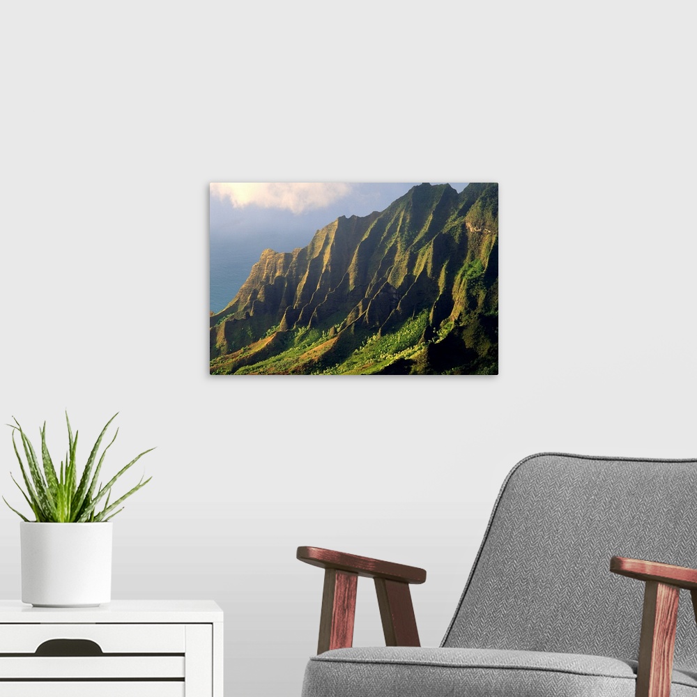 A modern room featuring Hawaii, Kauai, Na Pali Coast, Kalalau Valley