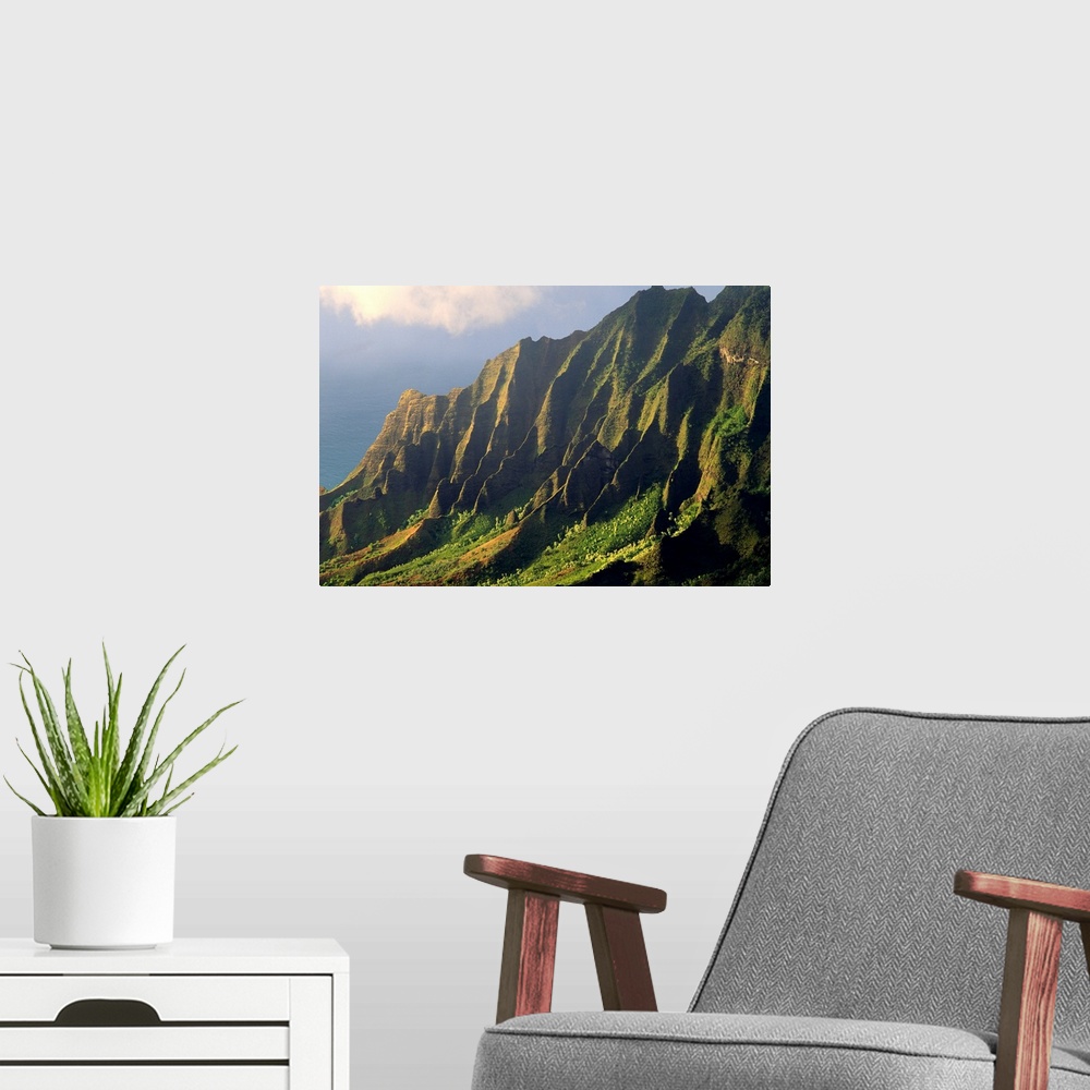 A modern room featuring Hawaii, Kauai, Na Pali Coast, Kalalau Valley