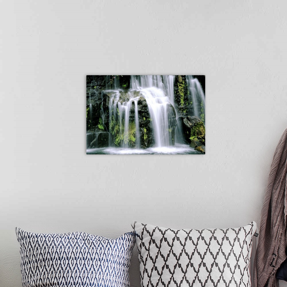 A bohemian room featuring Hawaii, Maui, closeup of waterfall cascading motion