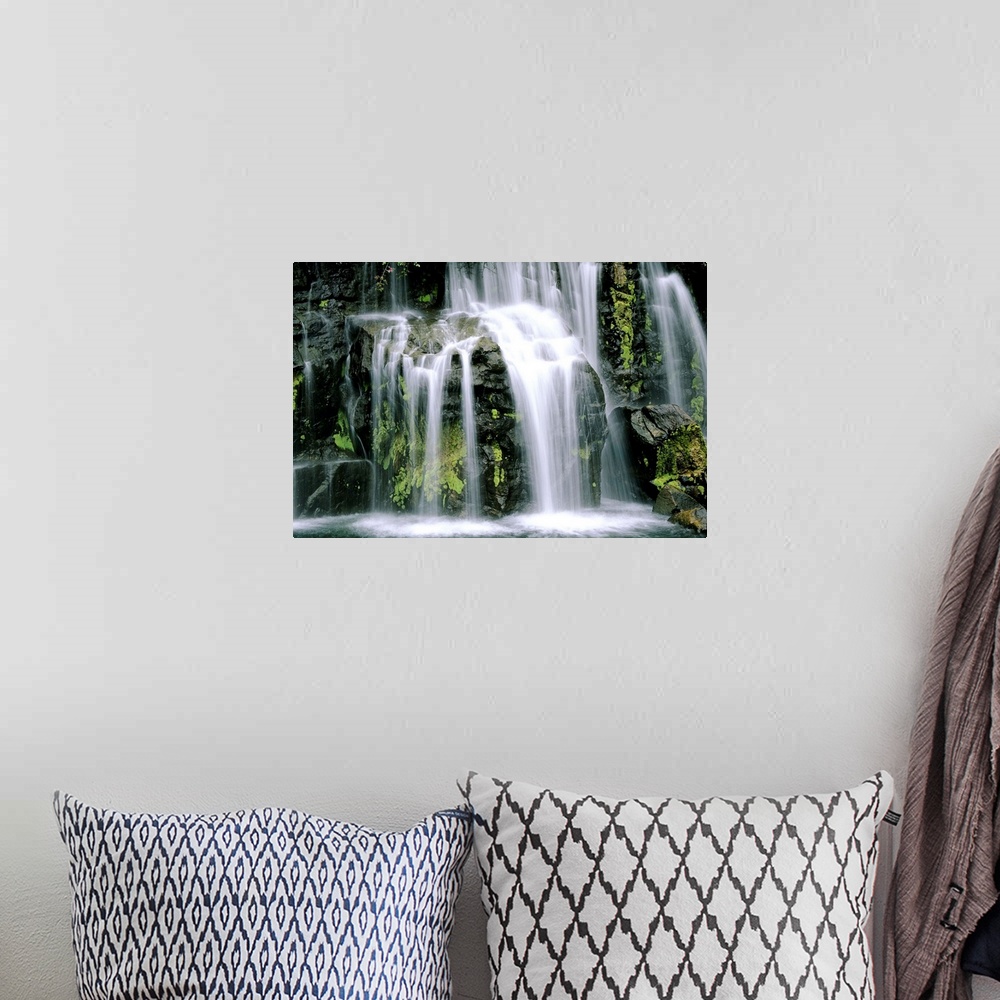 A bohemian room featuring Hawaii, Maui, closeup of waterfall cascading motion