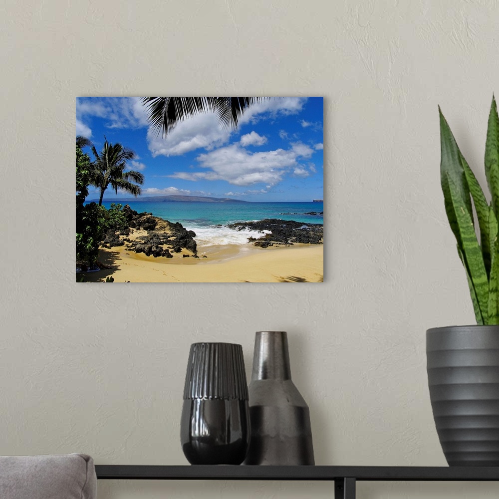 A modern room featuring Hawaii, Maui, Makena, View From Secret Beach Of Kahoolawe