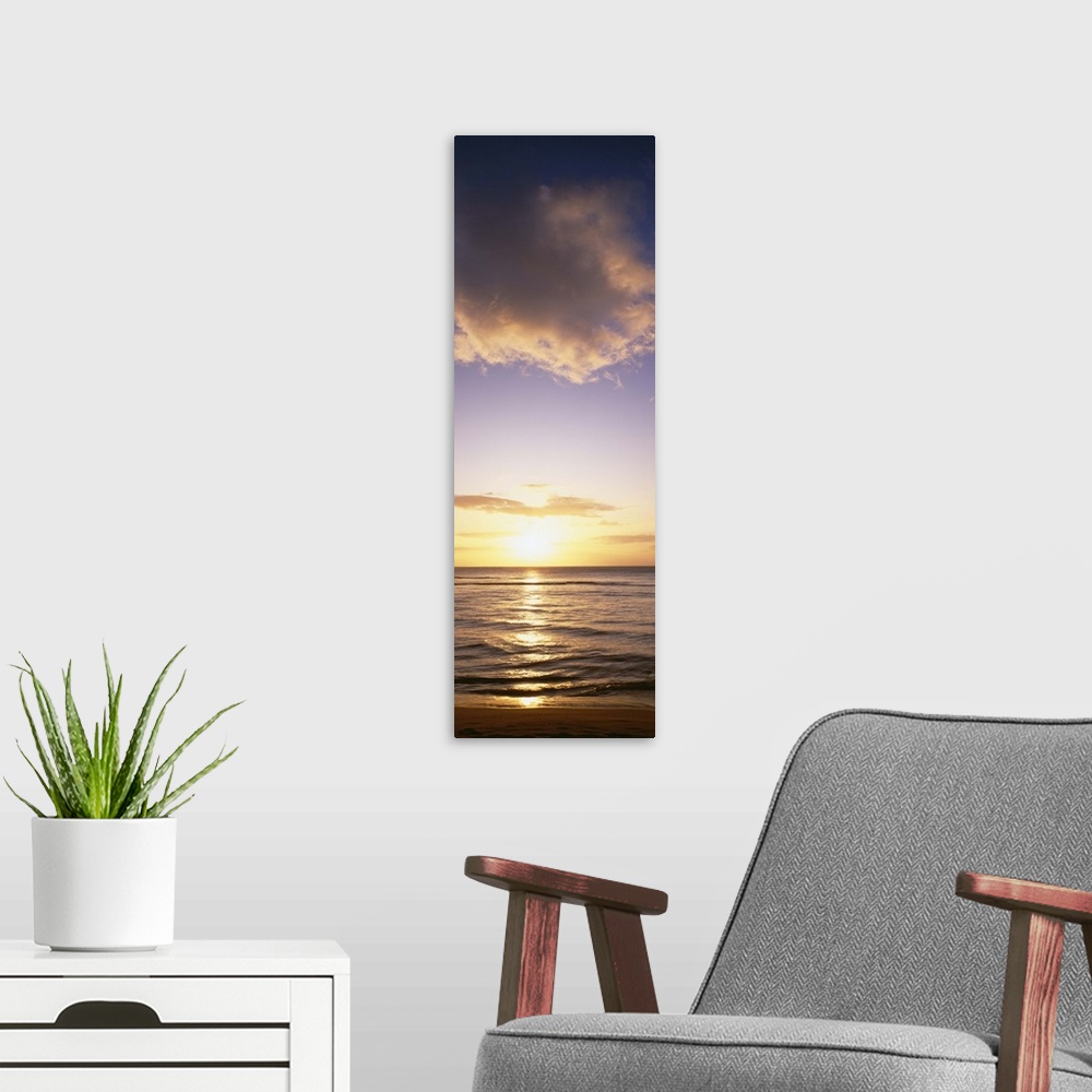 A modern room featuring Hawaii, Maui, Sunset Over Ka'anapali Beach