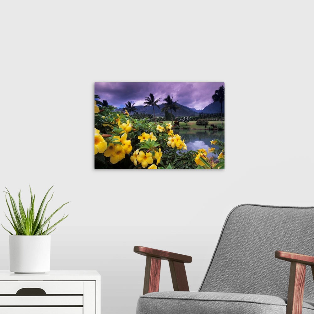 A modern room featuring Hawaii, Maui, Yellow flowers at the Waikapu Valley Tropical Plantation