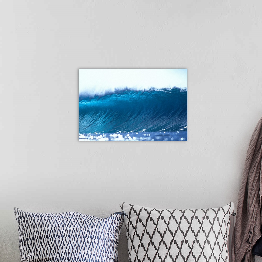 A bohemian room featuring Hawaii, Oahu, North Shore, Pipeline, Large Wave About To Break
