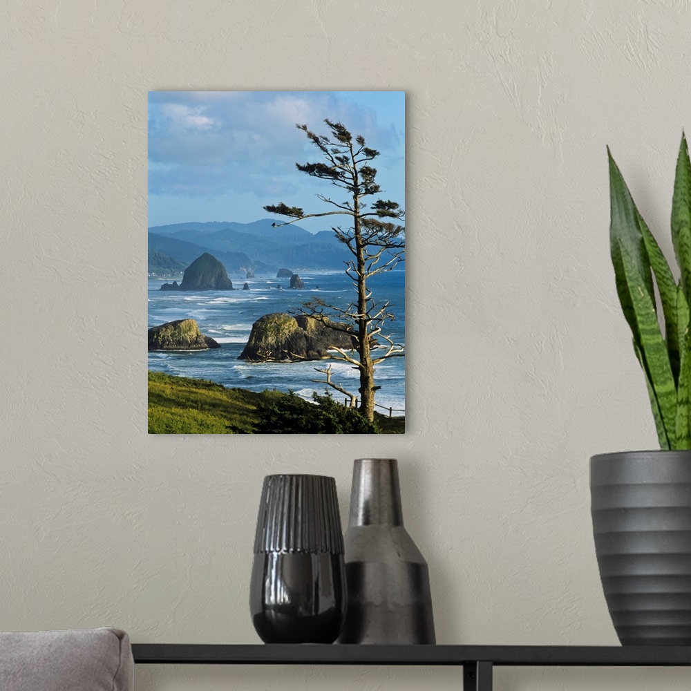 A modern room featuring Haystack Rock Viewed From Ecola Point, Cannon Beach, Oregon