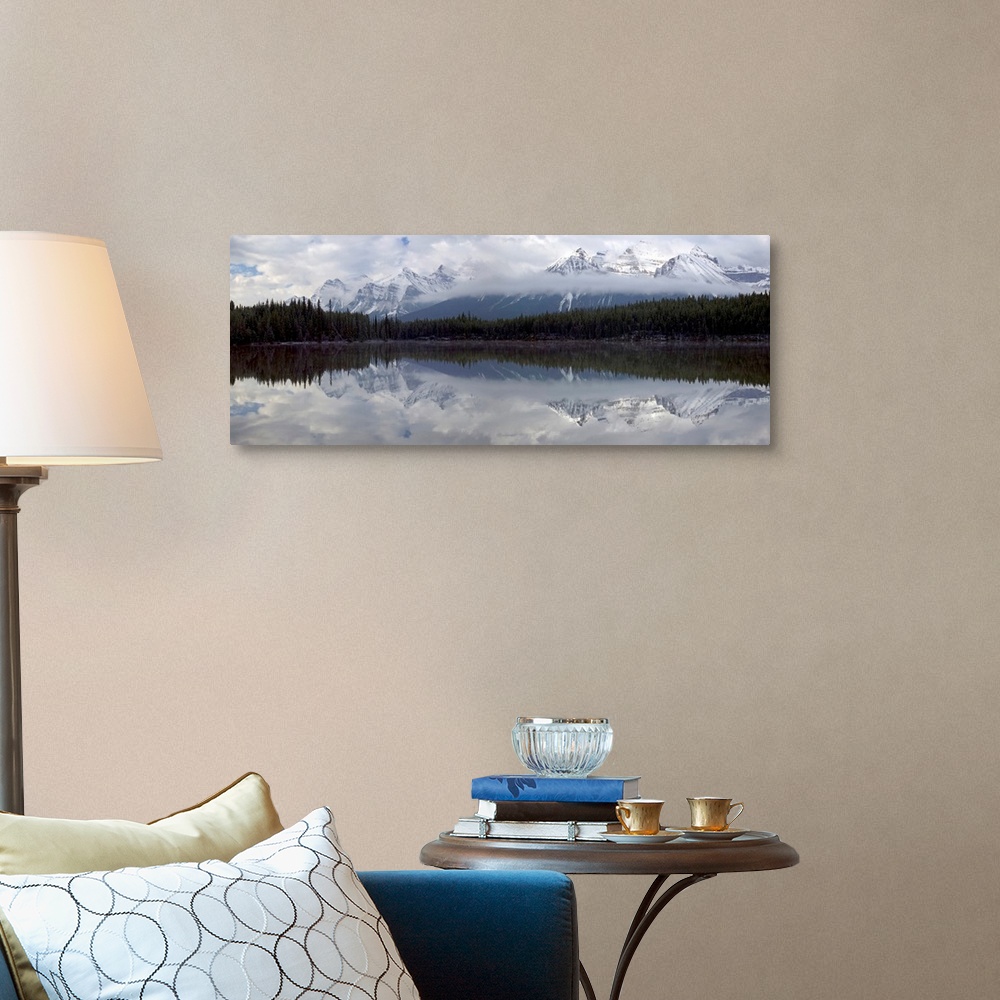 A traditional room featuring Herbert Lake And The Bow Range, Banff National Park, Alberta, Canada