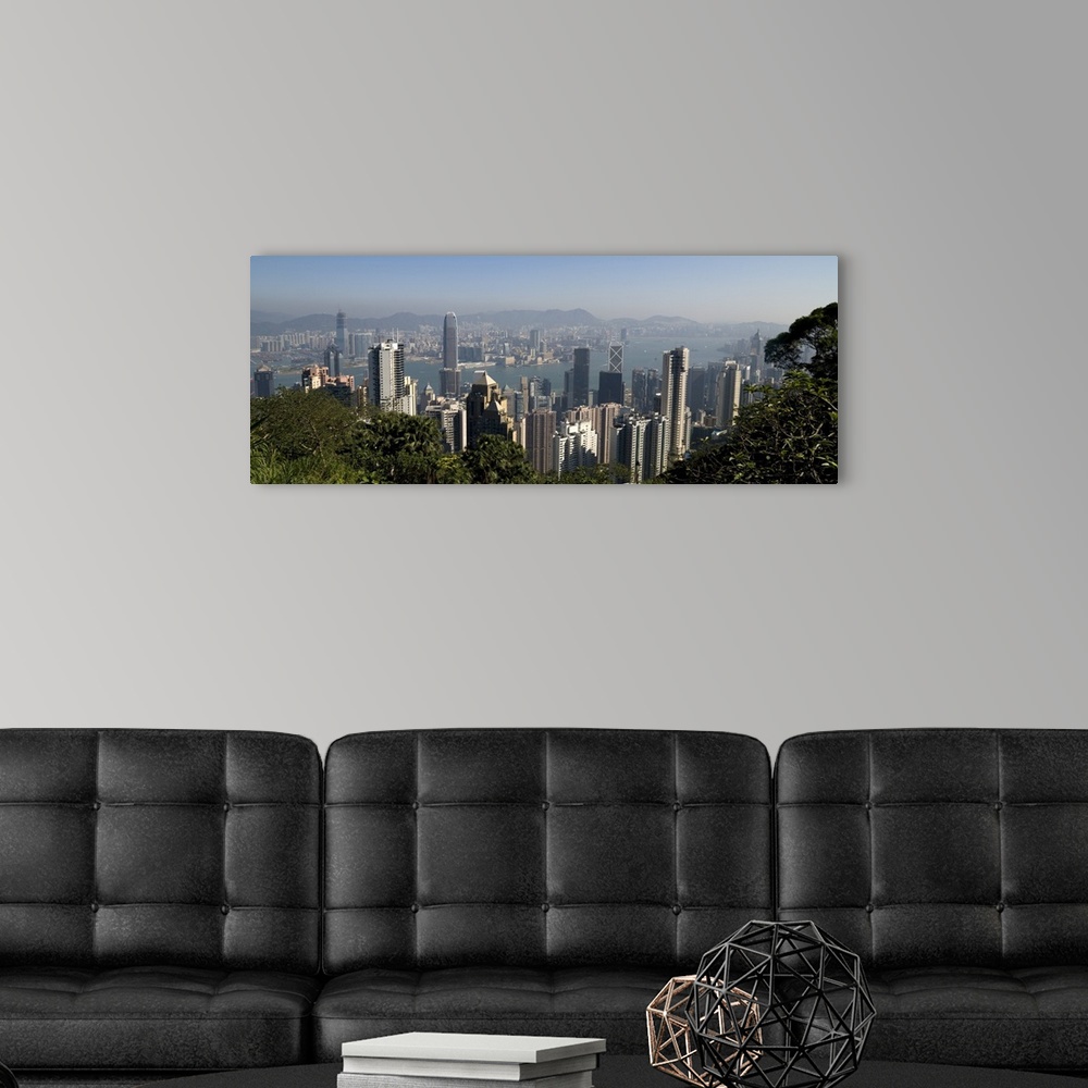 A modern room featuring Hong Kong Cityscape, China