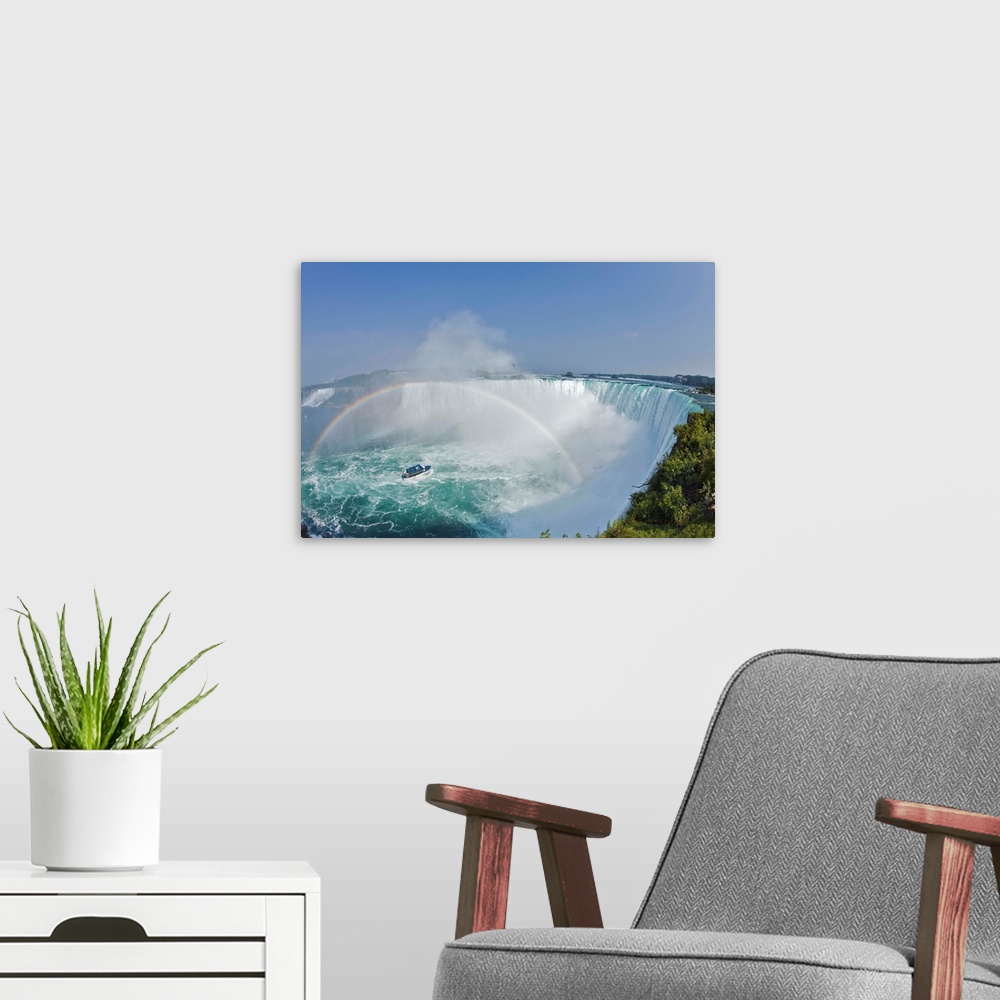 A modern room featuring Horseshoe Falls And The Maid Of The Mist, Niagara Falls, Ontario, Canada