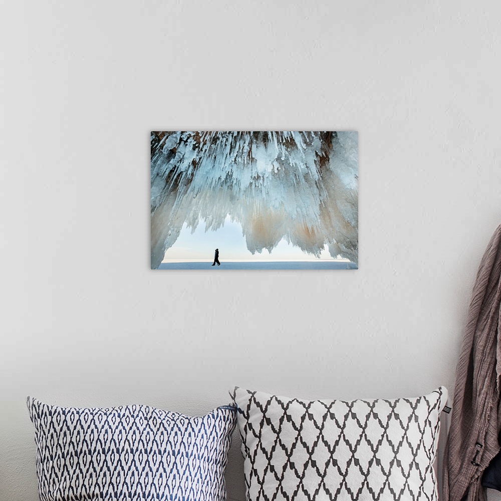 A bohemian room featuring Ice caves on Lake Superior, near Bayfield, Michigan, United States of America