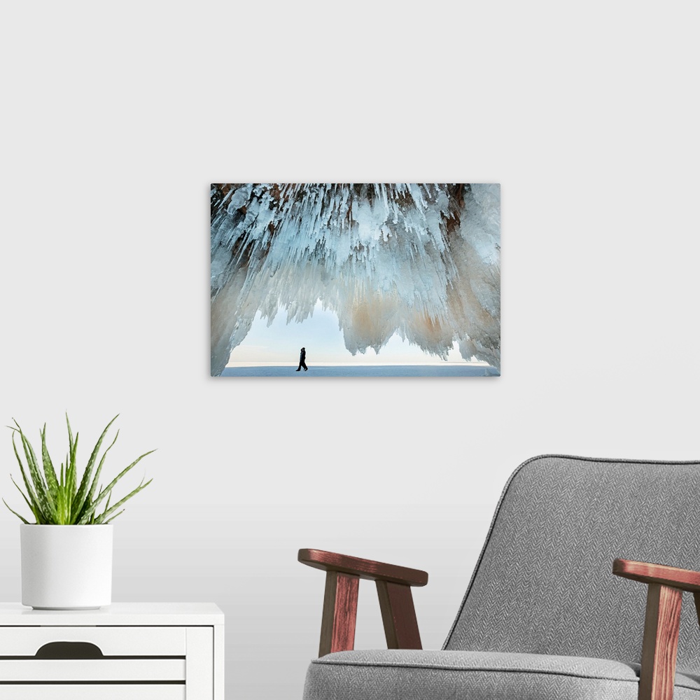 A modern room featuring Ice caves on Lake Superior, near Bayfield, Michigan, United States of America