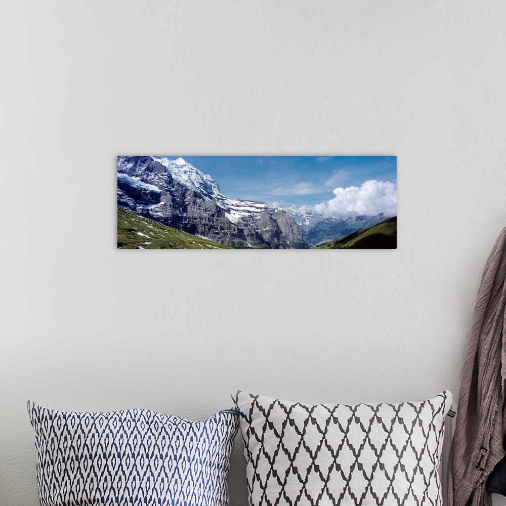 A bohemian room featuring Jungfrau And Lauterbrunnnen Valley Near Grindelwand In Bernese Alps