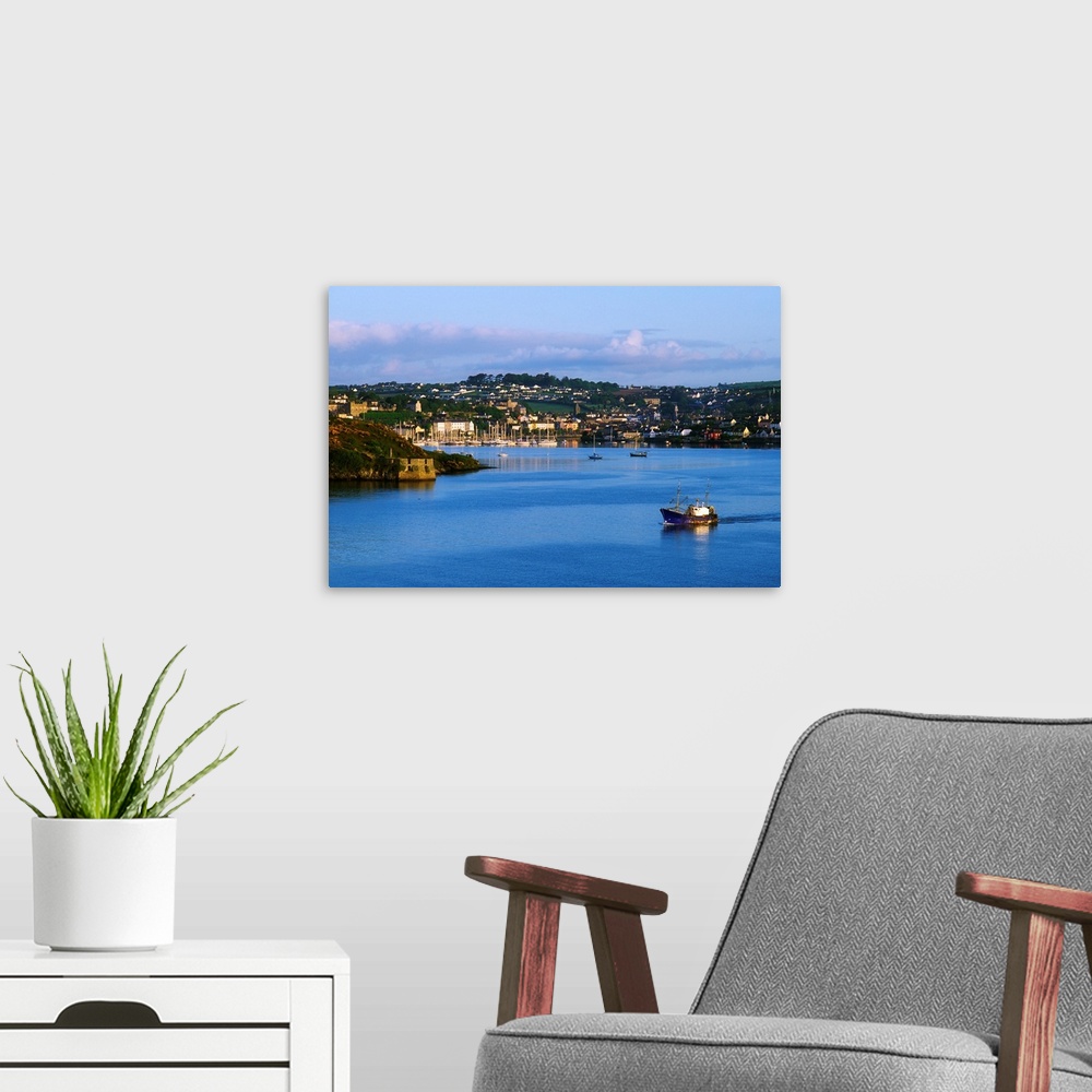 A modern room featuring Kinsale, Co Cork, Ireland, Boat With Kinsale In The Distance