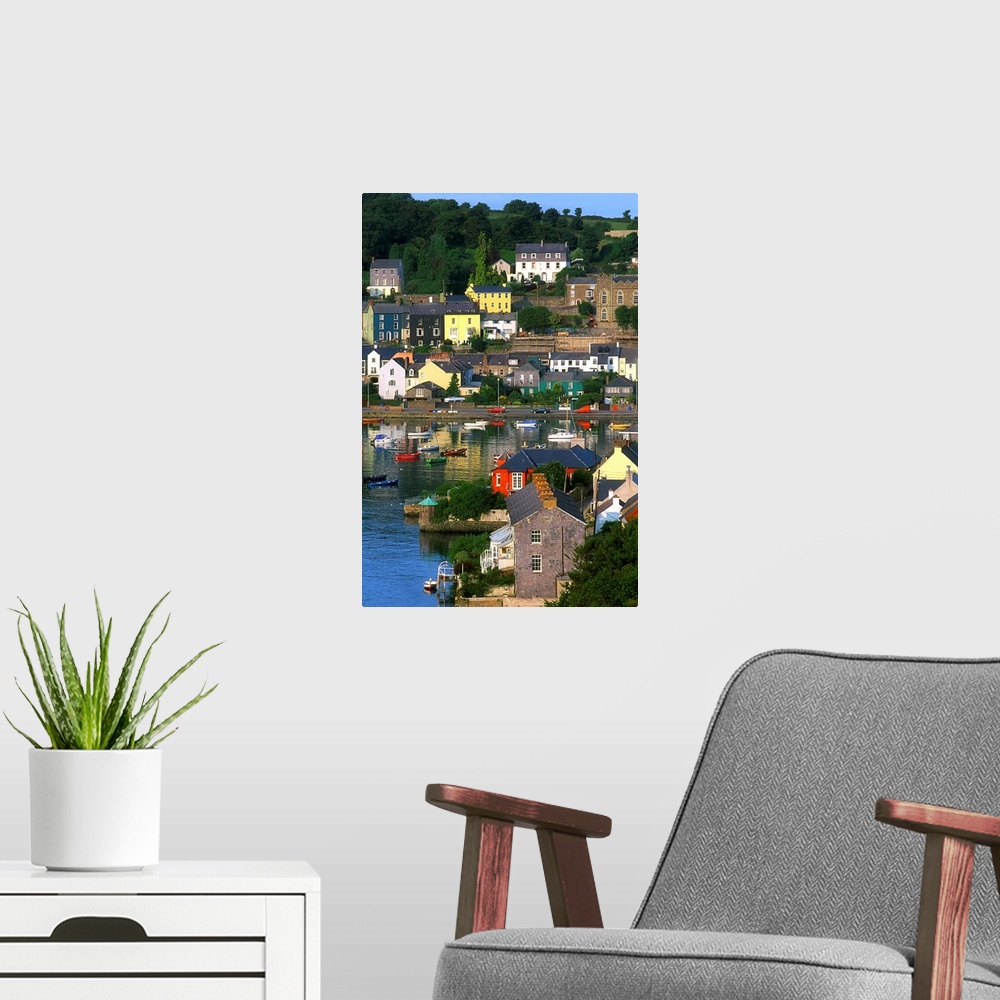 A modern room featuring Kinsale, County Cork, Ireland, Boats And Buildings In Kinsale