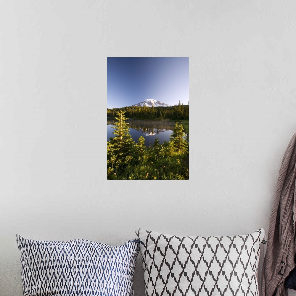 A bohemian room featuring Lake And Mount Rainier, Mount Rainier National Park, Washington State, USA