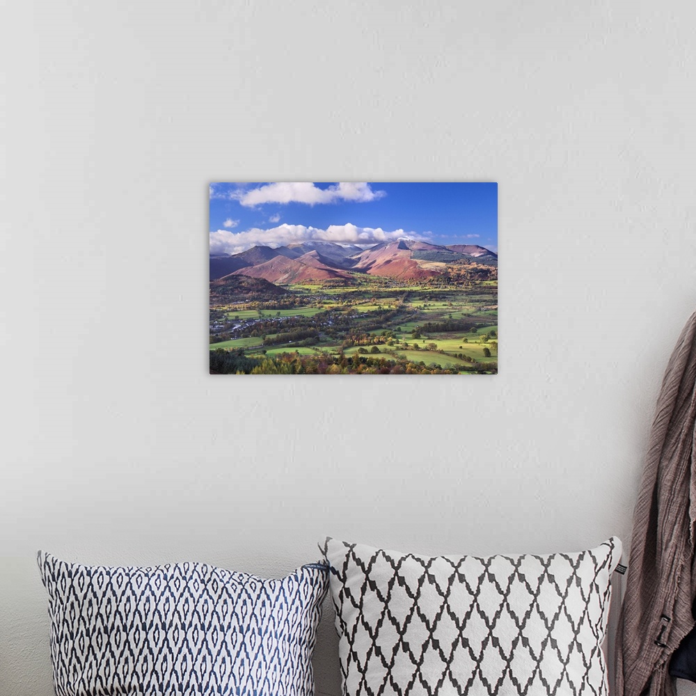 A bohemian room featuring Lake District autumn view from the summit of Latrigg towards the Coledale Horseshoe.