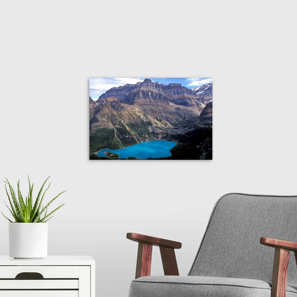 A modern room featuring Lake O'hara In Canadian Rockies