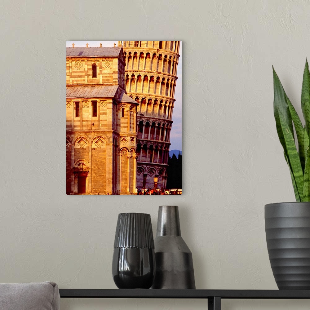 A modern room featuring Leaning Tower Of Pisa